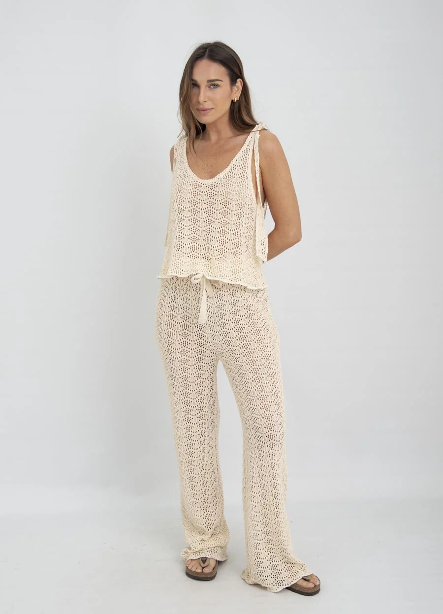 Musculosa crochet para atar