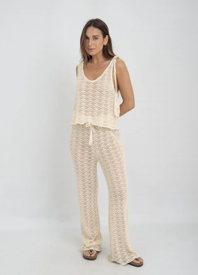 Musculosa crochet para atar