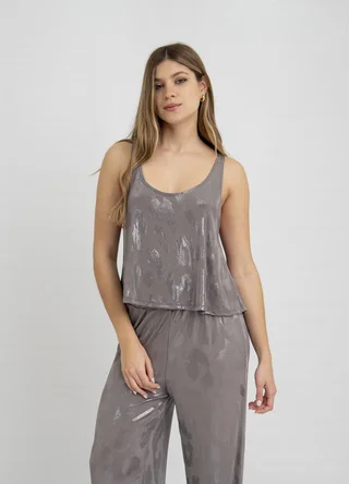 Musculosa campanita metalizada print - Vista 1