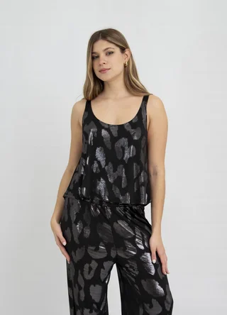 Musculosa campanita metalizada print - Vista 4