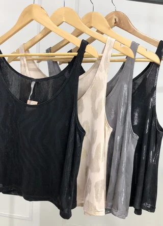 Musculosa campanita metalizada print - Vista 6