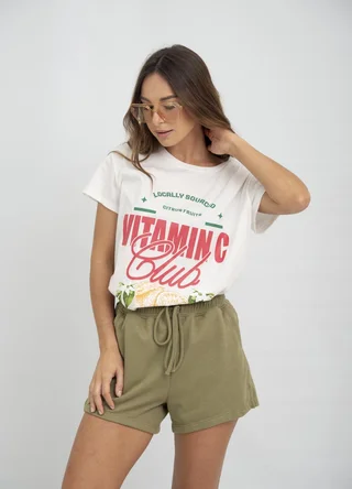 Short tejido rustico con cordon - Vista 5