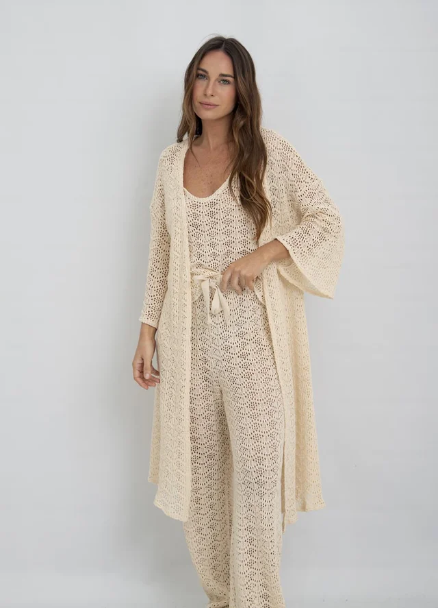 Kimono largo crochet