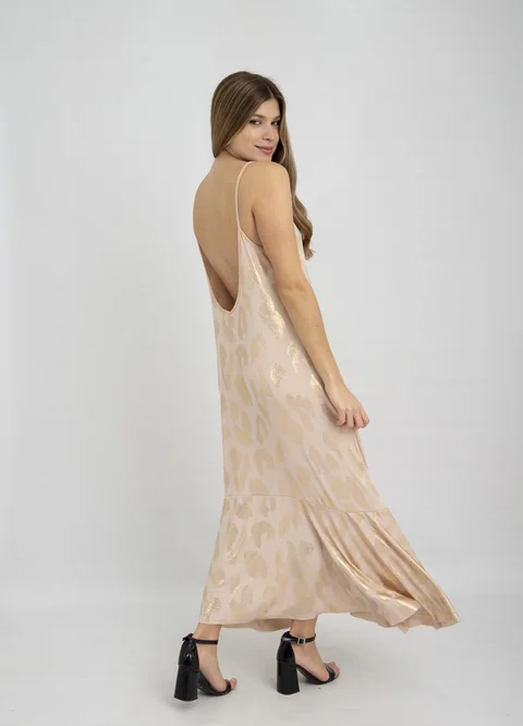 Solero largo print metalizado con volado