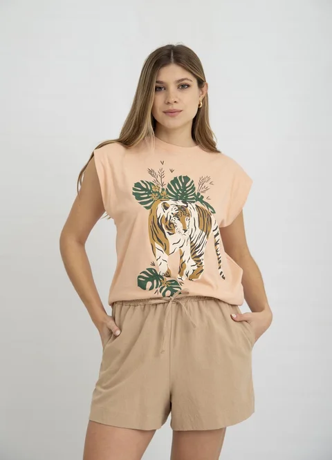 Remera TIGRE HOJAS