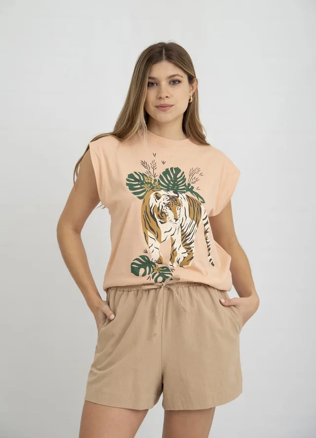 Remera TIGRE HOJAS