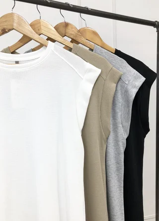 Vestido waffle con vista en manga - Vista 4