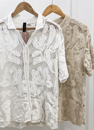 Camisa tejida red manga corta - Vista 5