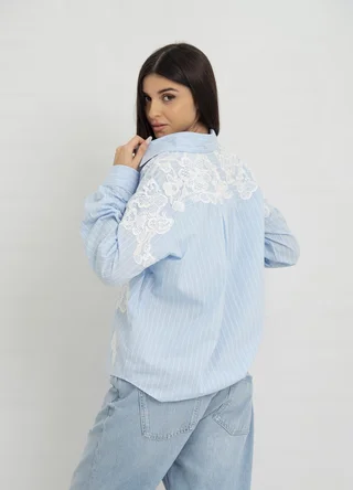 Camisa rayada con aplique - Vista 4