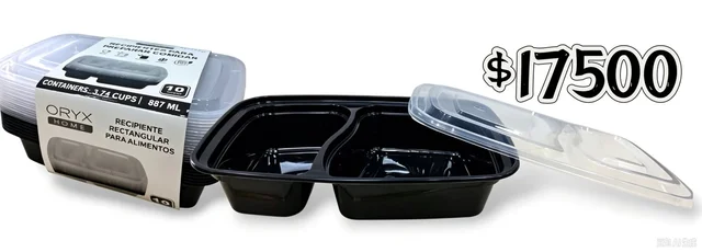 10 RECIPIENTES PLASTICO 887ML
