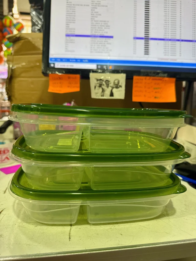 SET*3 CONTENEDOR PLASTICO CON TAPA