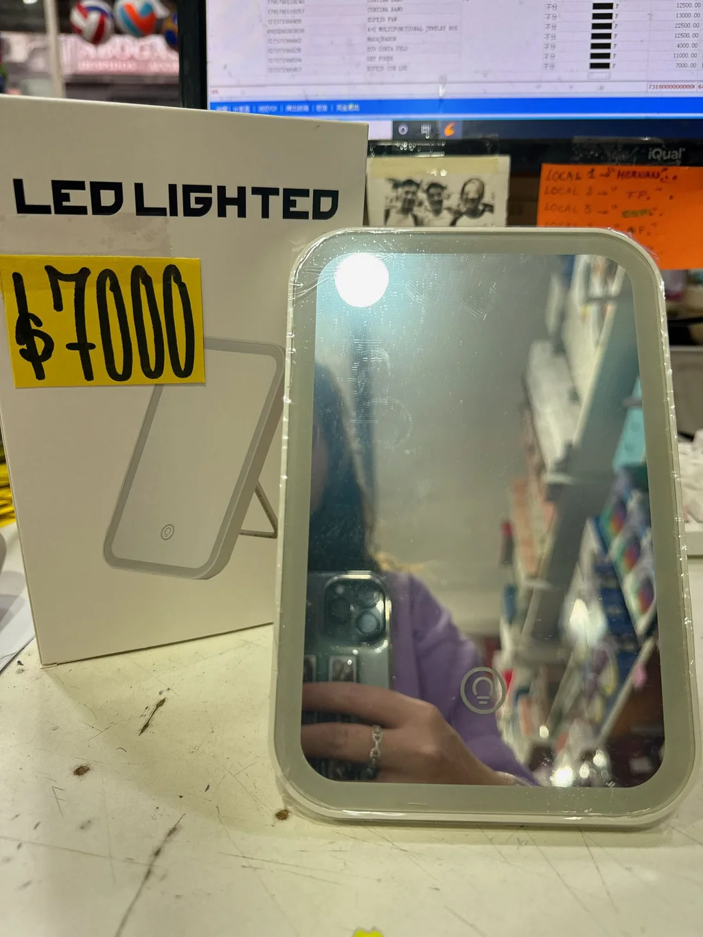 espejo con luz