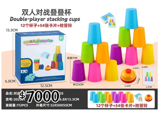 JUEGO DE MESA VASOS