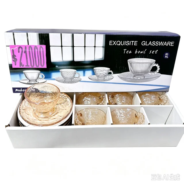 SET TAZA CAFE VIDRIO