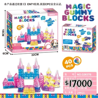 BLOQUE ROSA 40PCS - Vista 1