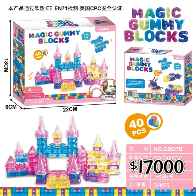BLOQUE ROSA 40PCS