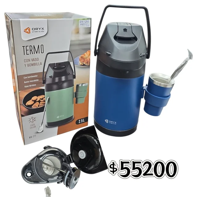TERMO 2.5L C/VASO Y CUCHARA