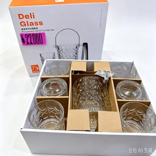HIELERA DE VIDRIO 980ML+6VASOS 320ML - Vista 1