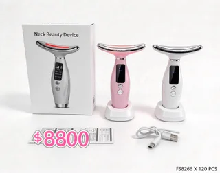 MASAJEADOR DE CUELLO Y ROSTRO REDUCTOR DE DPAPADA CON LUZ LED - Vista 1