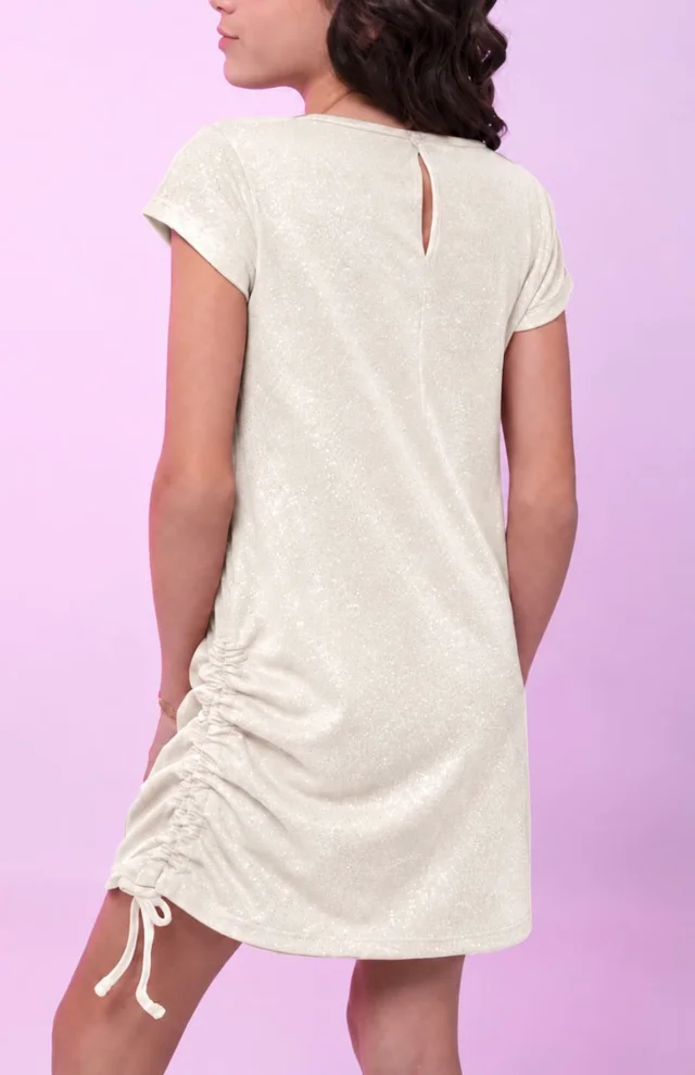 Vestido lurex C/Frunce De Costado