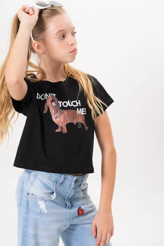 Remera Perrito Salchicha En Jersey - Vista 1