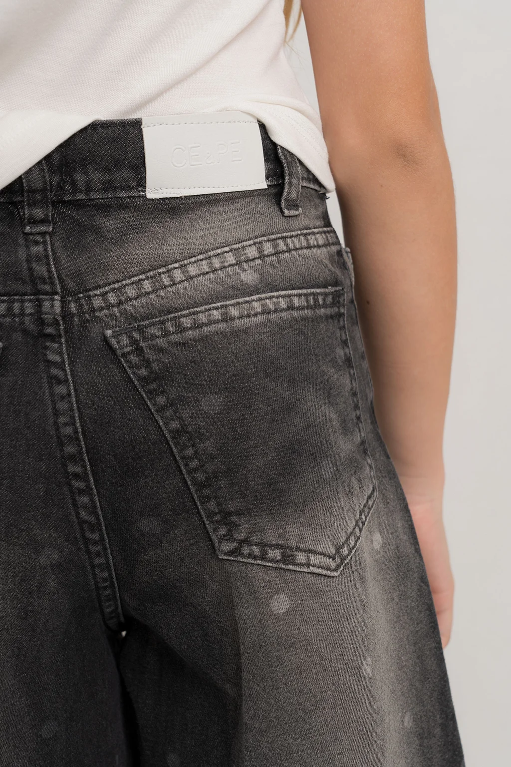Bermuda Denim Buggy Greta Black Full Lunares