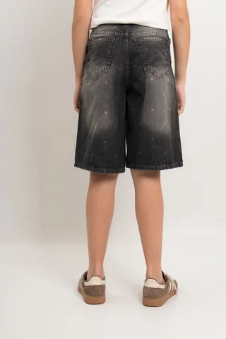 Bermuda Denim Buggy Greta Black Full Lunares - Vista 4