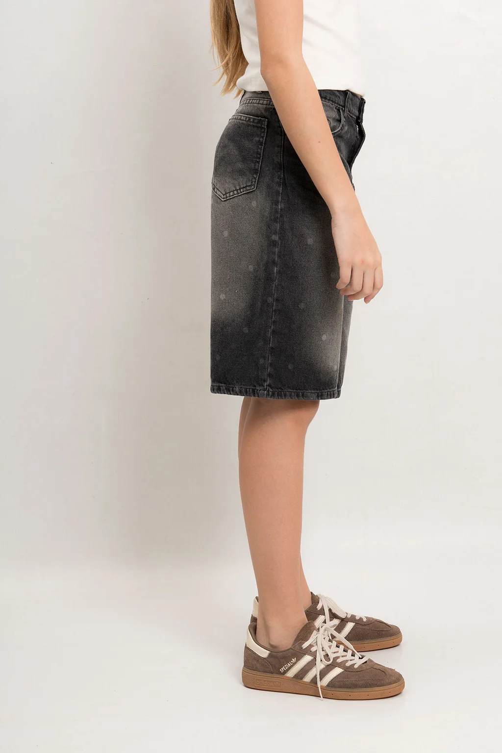 Bermuda Denim Buggy Greta Black Full Lunares