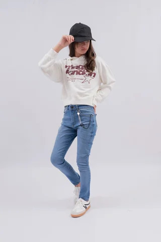 Jeans Elastizado Con Colgante  Artesanal - Vista 2