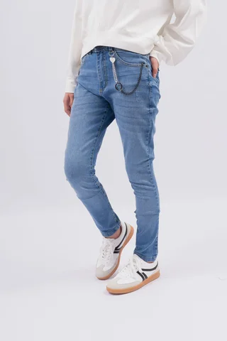 Jeans Elastizado Con Colgante  Artesanal - Vista 4