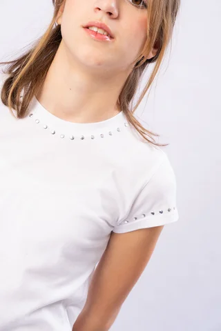 Remera  Con Detalle De Tachas En Jersey - Vista 2