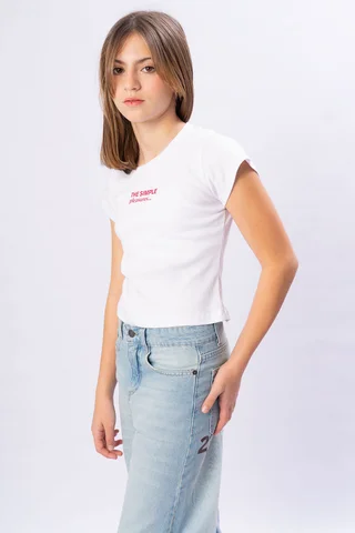 Remera Flor Hawai En Ribb Algodon - Vista 3