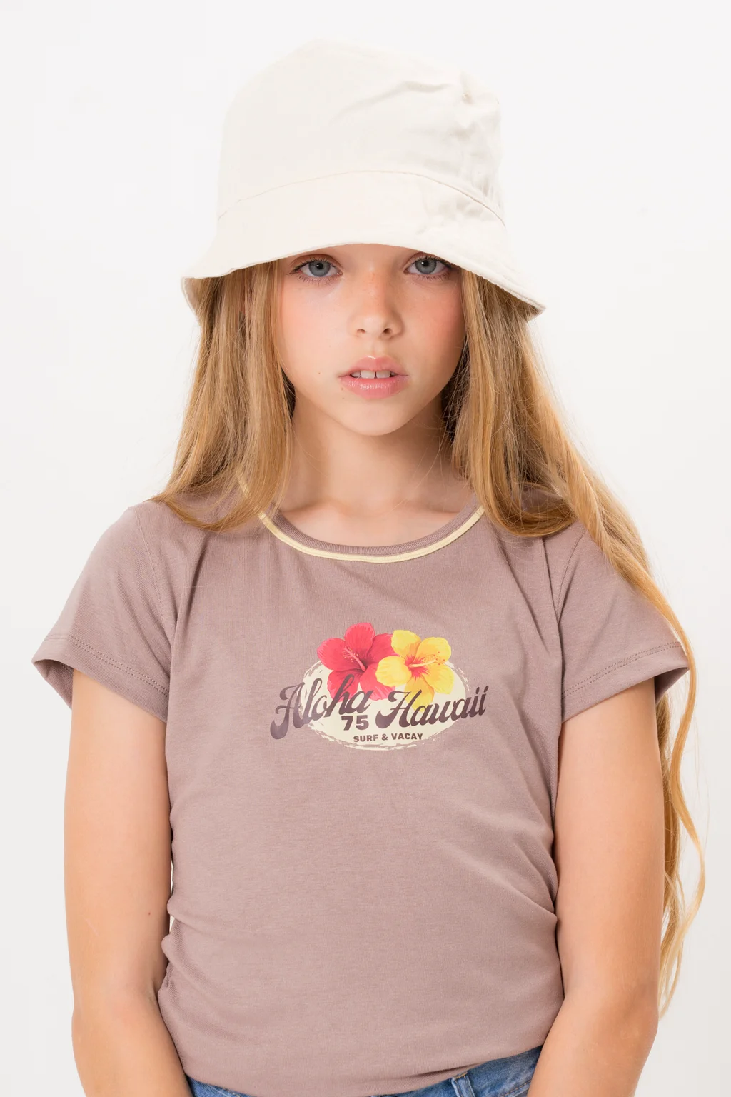 Remera Combinada Hawaii Rib Con Lycra - 1