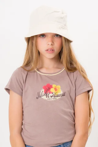 Remera Combinada Hawaii Rib Con Lycra - Vista 2