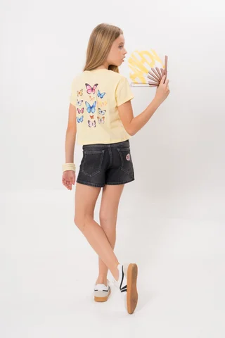 remera magic butterly en ribb con lycra - Vista 4