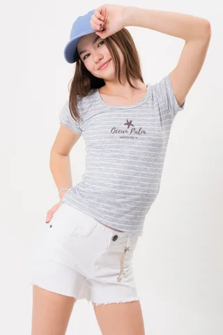 Remera Morley Rayado Crean Palm - Vista 1