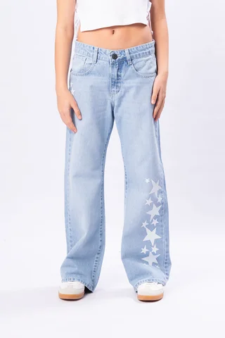 Jeans Wide Leg Full Estrellas - Vista 2