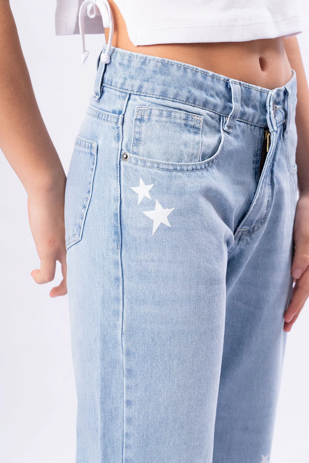 Jeans Wide Leg Full Estrellas - 4