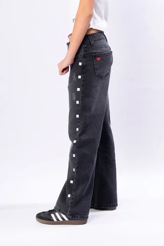 Jeans Wide Leg  Black Lovers - Vista 1