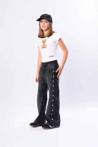Jeans Wide Leg  Black Lovers - Vista 2