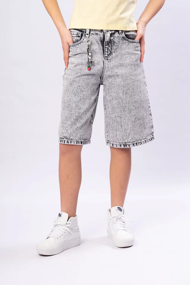 Bermuda Denim Buggy Black C Colgantes C Dijes