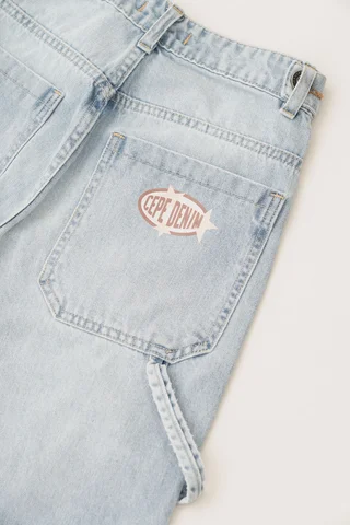 Jeans Buggy Carpintero C Presillas Y Botones - Vista 4