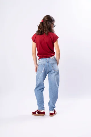 Jeans Barrel  Con Tachas En Canesu - Vista 2