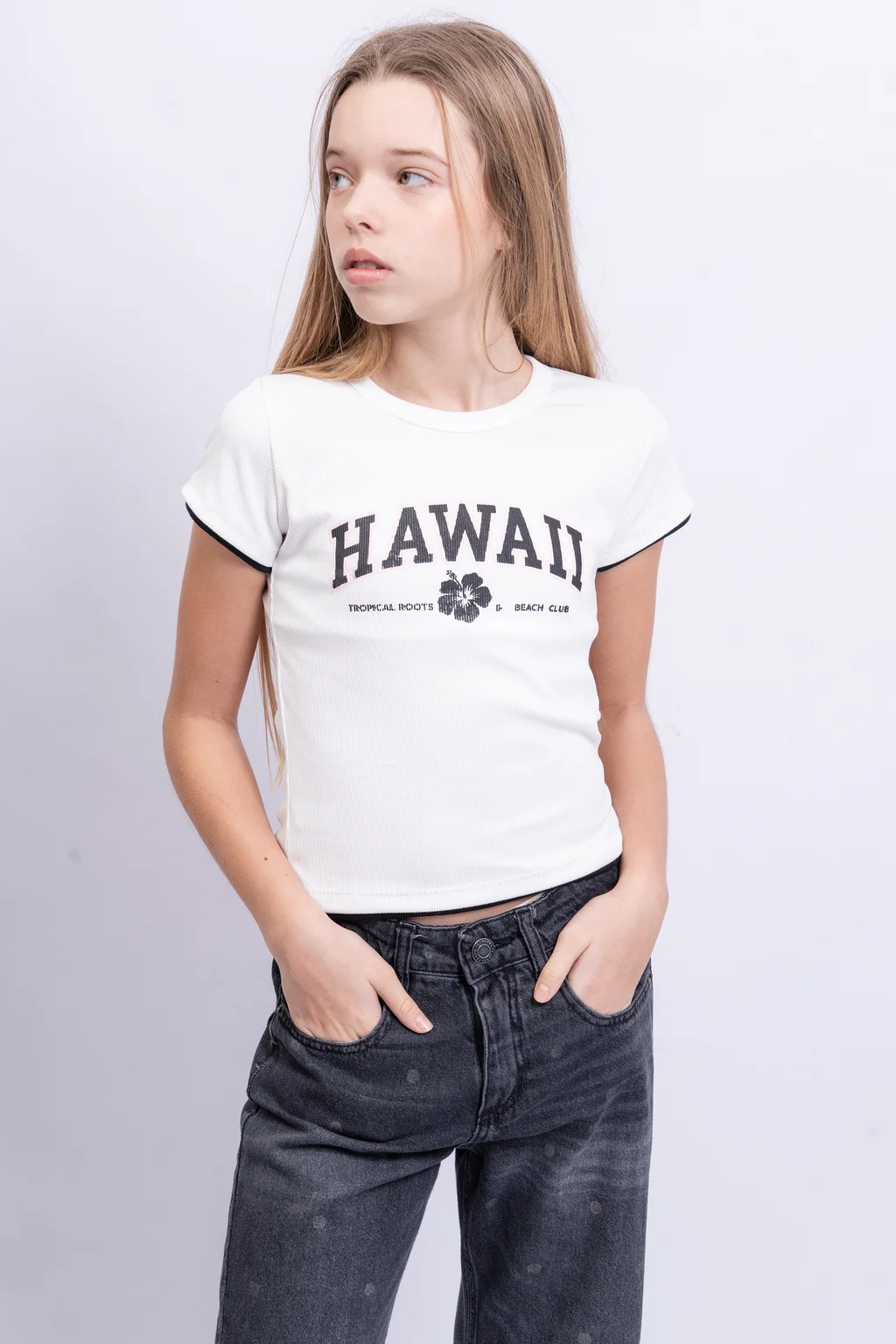 Remera Morley Manga Corta Con Bajo Prenda Hawai - 0