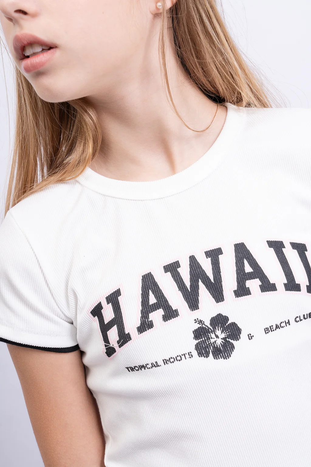 Remera Morley Manga Corta Con Bajo Prenda Hawai - 1