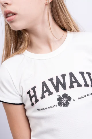 Remera Morley Manga Corta Con Bajo Prenda Hawai - Vista 2