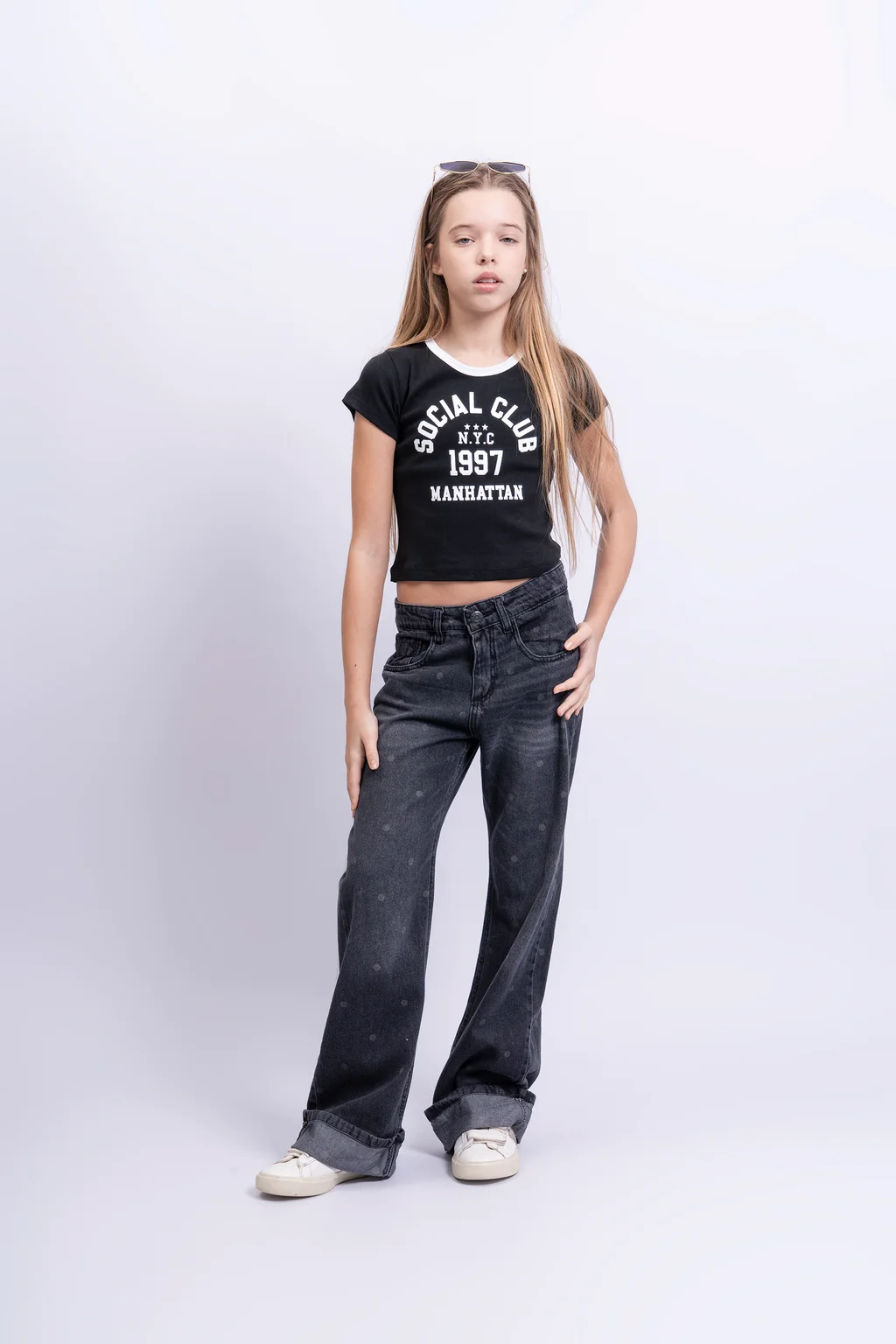 Remera Rina Cuello Redondo Combinado Social Club - 2