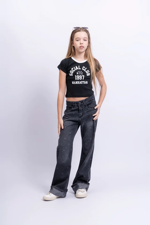 Remera Rina Cuello Redondo Combinado Social Club