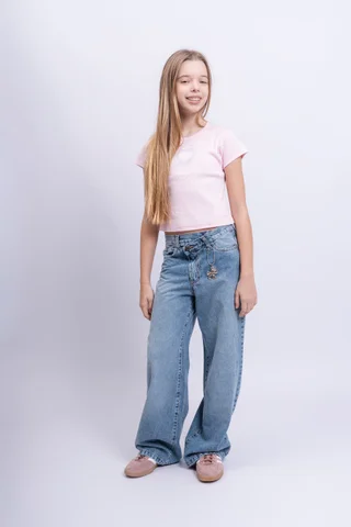 Remera Arel Manga Corta Corazon Stras - Vista 3