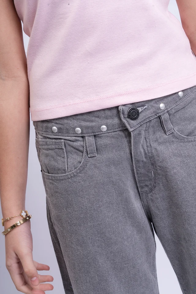 Pantalon Wide Leg Zenda Color Love Con Tachas